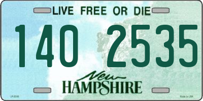 NH license plate 1402535
