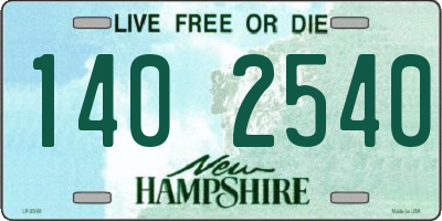 NH license plate 1402540