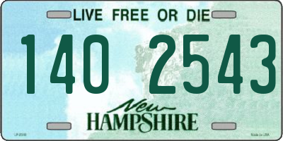 NH license plate 1402543