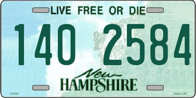 NH license plate 1402584