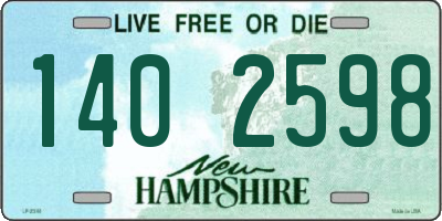NH license plate 1402598