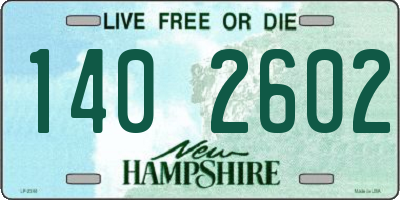 NH license plate 1402602