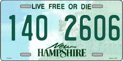 NH license plate 1402606