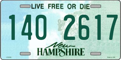 NH license plate 1402617