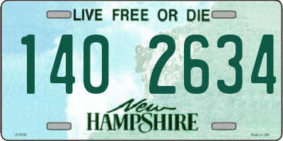 NH license plate 1402634