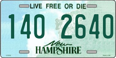 NH license plate 1402640