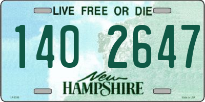 NH license plate 1402647