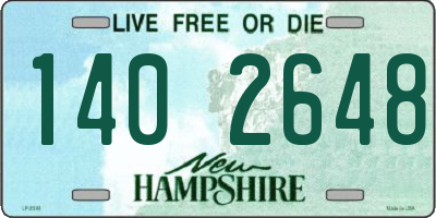 NH license plate 1402648