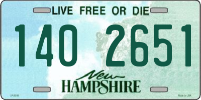 NH license plate 1402651