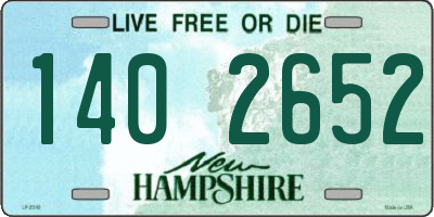 NH license plate 1402652