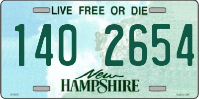 NH license plate 1402654