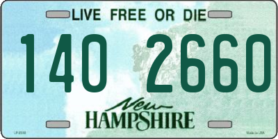 NH license plate 1402660