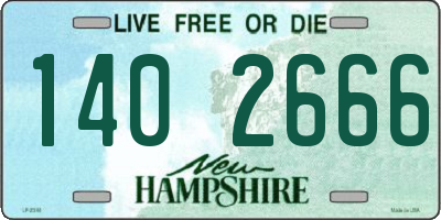 NH license plate 1402666