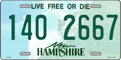 NH license plate 1402667