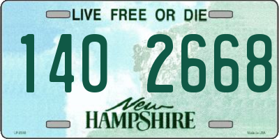 NH license plate 1402668