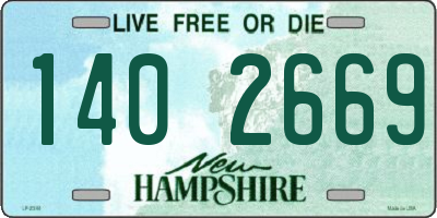 NH license plate 1402669