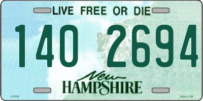 NH license plate 1402694