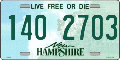 NH license plate 1402703