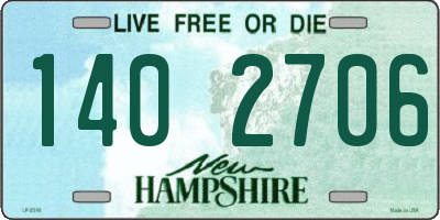 NH license plate 1402706