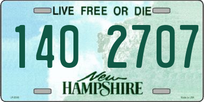 NH license plate 1402707