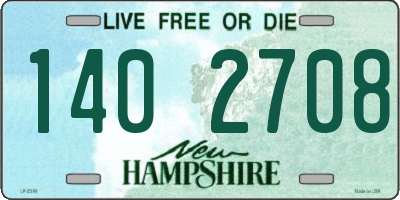 NH license plate 1402708