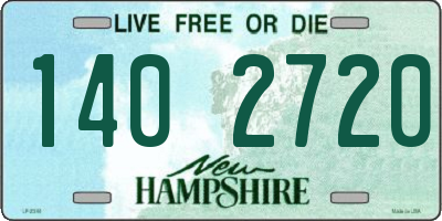 NH license plate 1402720