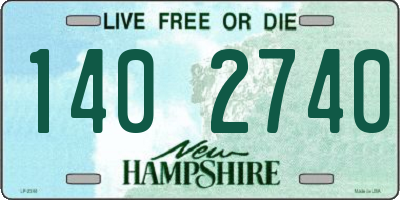 NH license plate 1402740