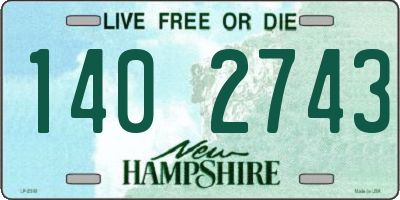 NH license plate 1402743
