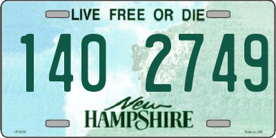 NH license plate 1402749