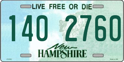 NH license plate 1402760