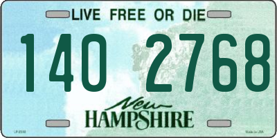 NH license plate 1402768