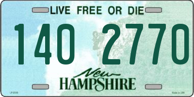 NH license plate 1402770
