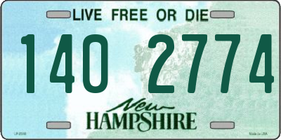 NH license plate 1402774