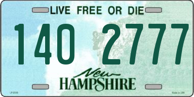 NH license plate 1402777