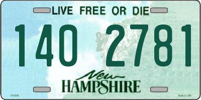 NH license plate 1402781