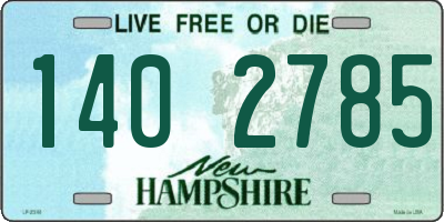 NH license plate 1402785