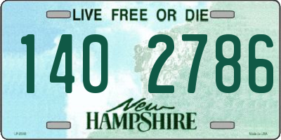 NH license plate 1402786