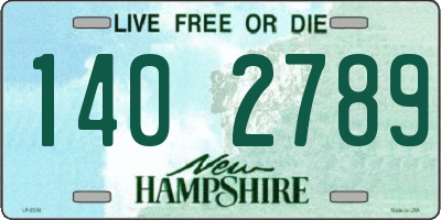 NH license plate 1402789