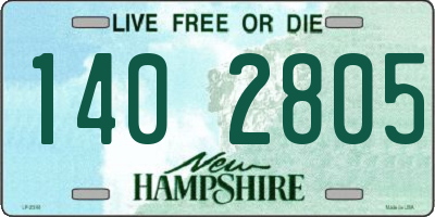 NH license plate 1402805