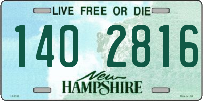 NH license plate 1402816