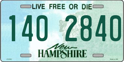 NH license plate 1402840