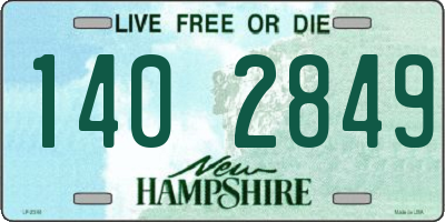 NH license plate 1402849