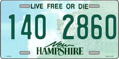 NH license plate 1402860