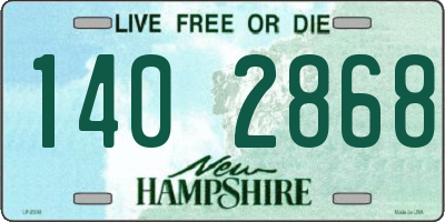 NH license plate 1402868