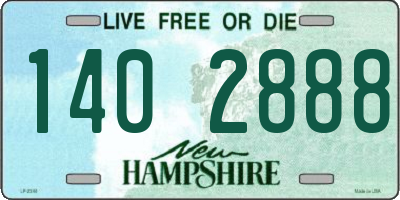 NH license plate 1402888