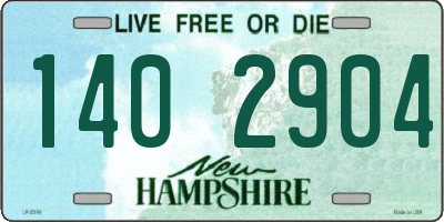 NH license plate 1402904