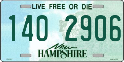 NH license plate 1402906