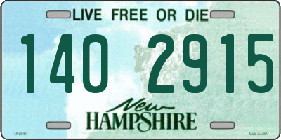 NH license plate 1402915