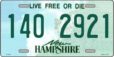 NH license plate 1402921
