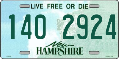 NH license plate 1402924